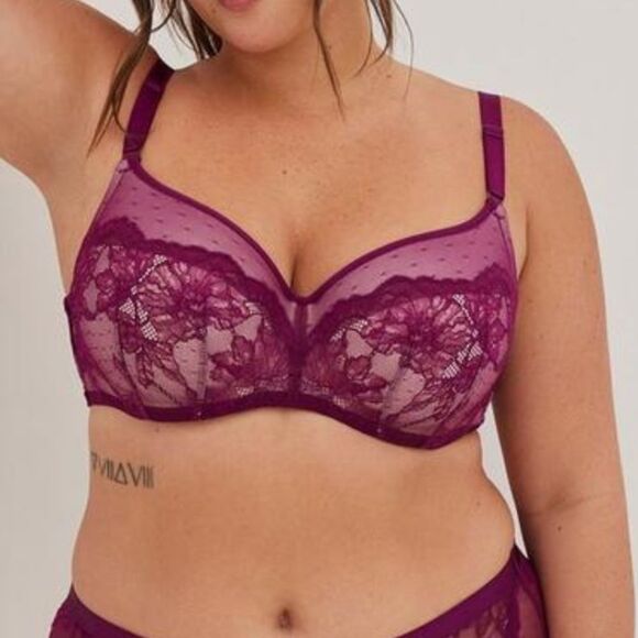 Torrid Lightly Lined Full Coverage Balconette Bra Size 46DD - Picture 1 of 16